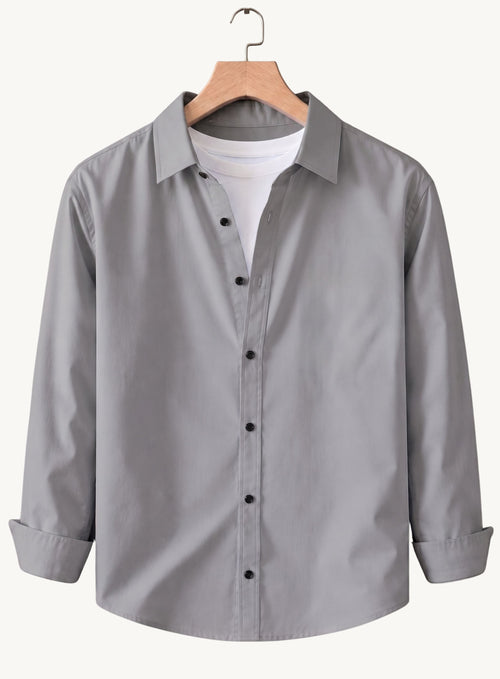 Roovam Men's Casual Shirts – Black, Grey and Pista | Pack of 3