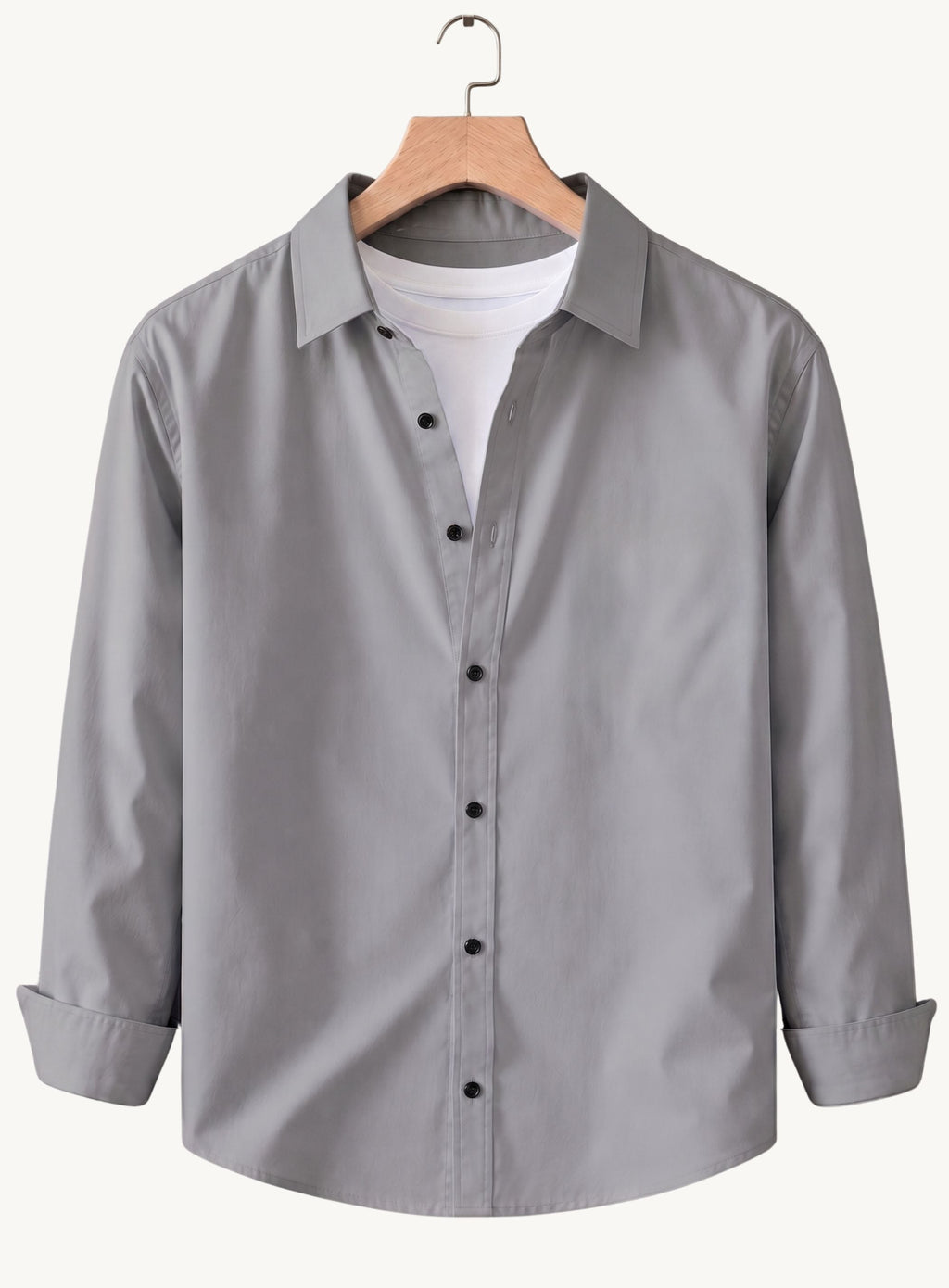 Roovam Men's Casual Shirts – Black, Grey and Sky Blue | Pack of 3