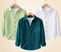 Roovam Men's Casual Shirts – Pista, Teal Green and White | Pack of 3