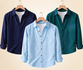 Roovam Men's Casual Shirts – Navy Blue, Sky Blue and Teal Green | Pack of 3