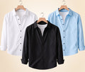 Roovam Men's Casual Shirts – Black, Sky Blue and White | Pack of 3