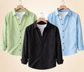 Roovam Men's Casual Shirts – Black, Pista and Sky Blue | Pack of 3
