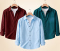 Roovam Men's Casual Shirts – Burgundy, Sky Blue and Teal Green | Pack of 3