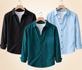 Roovam Men's Casual Shirts – Black, Sky Blue and Teal Green | Pack of 3