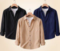 Roovam Men's Casual Shirts – Black, Sand Beige and Navy Blue | Pack of 3
