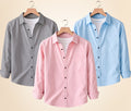 Roovam Men's Casual Shirts – Grey, Peach Pink and Sky Blue | Pack of 3