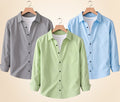 Roovam Men's Casual Shirts – Grey, Pista and Sky Blue | Pack of 3