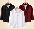 Roovam Men's Casual Shirts – Black, Burgundy and White | Pack of 3
