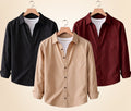 Roovam Men's Casual Shirts – Black, Sand Beige and Burgundy | Pack of 3
