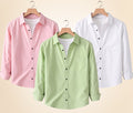 Roovam Men's Casual Shirts – Peach Pink, Pista and White | Pack of 3
