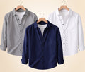 Roovam Men's Casual Shirts – Grey, Navy Blue and White | Pack of 3