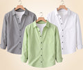 Roovam Men's Casual Shirts – Grey, Pista and White | Pack of 3