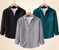 Roovam Men's Casual Shirts – Black, Grey and Teal Green | Pack of 3