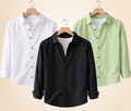 Roovam Men's Casual Shirts – Black, Pista and White | Pack of 3