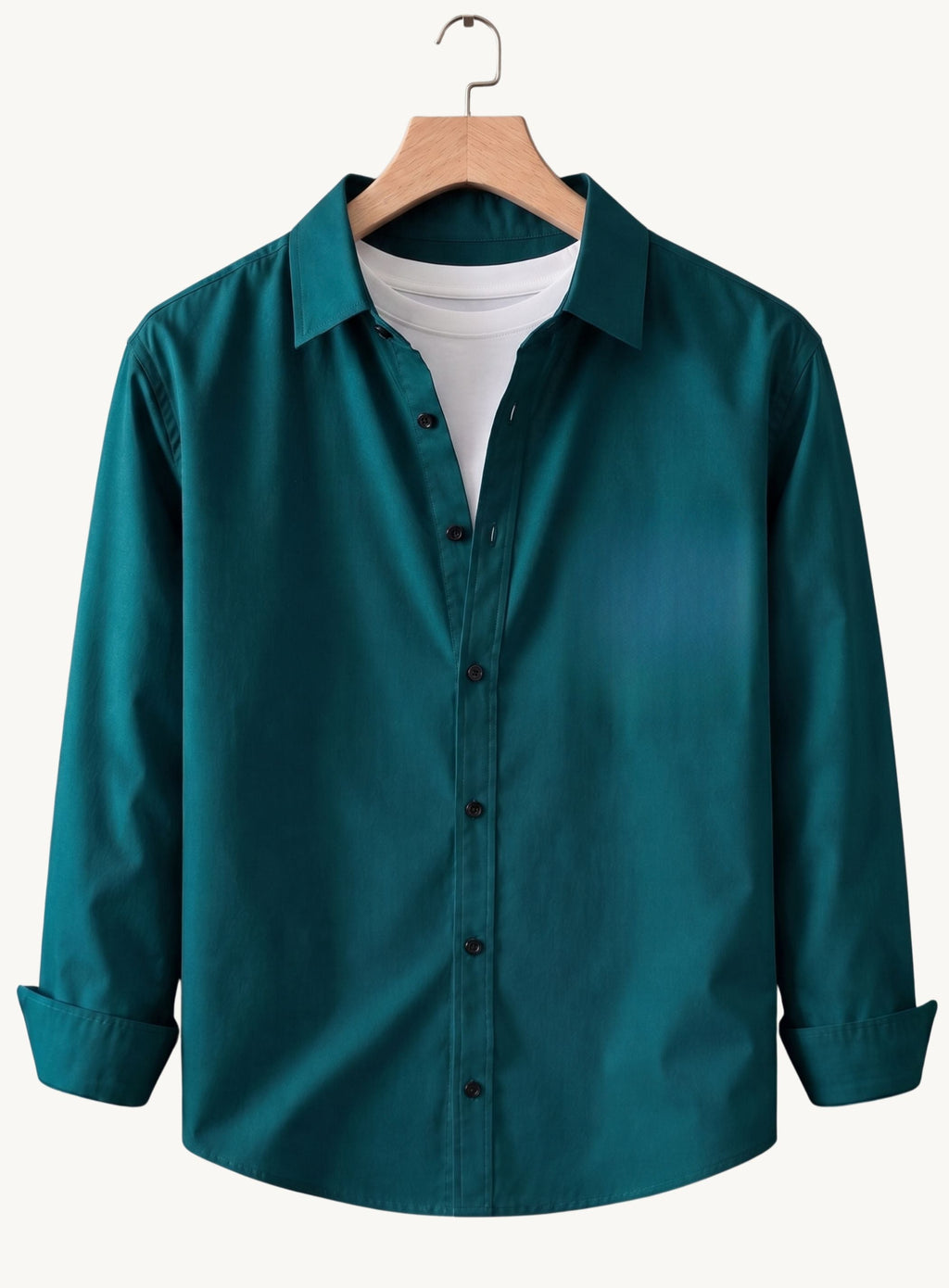 Roovam Men's Casual Shirts – Sand Beige, Burgundy and Teal Green | Pack of 3